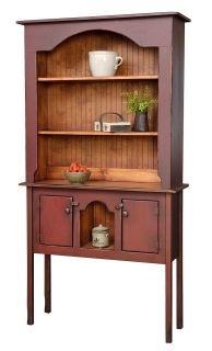   Colonial Hutch Huntboard Rustic Country Furniture Kitchen Antique Look