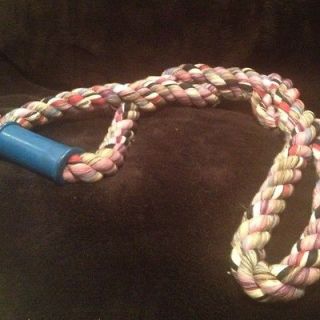 DOG TOY rope tug of war 30 long multi colored with 2 knots with 