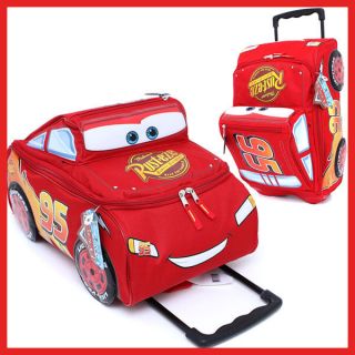 Cars Mcqueen Rolling Bag / Luggage Travel Trolley Roller  3D Shape