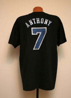 Adidas NY Knicks Carmelo Anthony NBA Name And Number Black T Shirt 