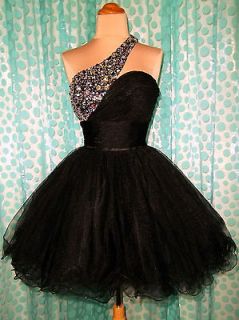HOMECOMING BLACK PROM COCKTAIL EVENING PAGEANT SHORT PARTY GOWN DRESS 