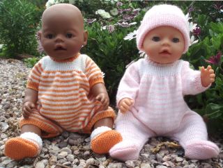 KNITTING PATTERN for making Baby Born Doll Clothes   Felicity Onesie