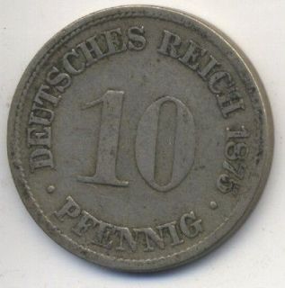1875 10 Deutsches Reich Germany Silver Coin   62323