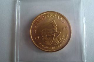 1985 1/4 Oz. South African Krugerrand Gold Coin Beautiful.
