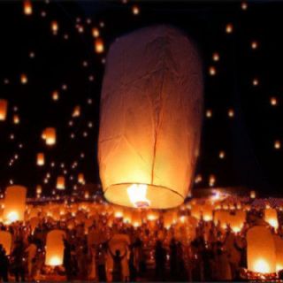 40× Cylindrical Lantern Chinese paper Wishing lamp Wedding flying sky 