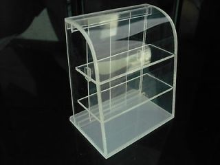 Small Clear Acrylic Table Top Display Unit Dollhouse Miniatures Supply 