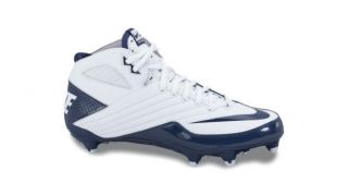   super speed D 3/4 detachable football/lacrosse cleats/cleat white/navy