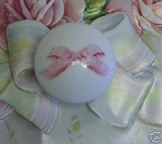 PINK BOW drawer door cabinet knobs knob pulls baby girl