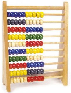 Large Wooden Bead Abacus   9 x 20 x 29 Cm Approx   Childrens Learning 