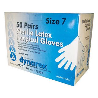 Dynarex Sterile Surgeons Latex Gloves, 6.0, 50/Box