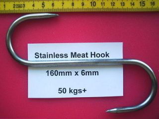   Stainless proper Butcher Meat S Hook Heavy duty 90kgs+ capacity