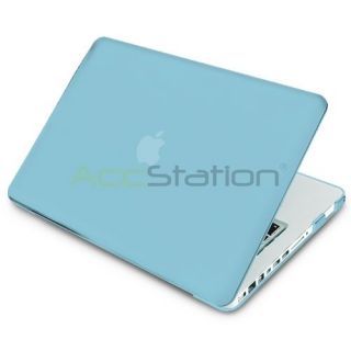 For Macbook Pro 13 13.3 inch Light Blue Rubberized Hard Soft Case 