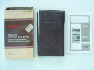 Vintage Radio Shack Deluxe LCD Calculator EC 273 Incl. Box