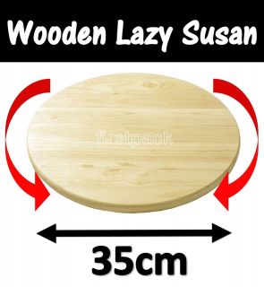 Solid Wooden Rotating Turntable Revolving Lazy Susan Display Stand 