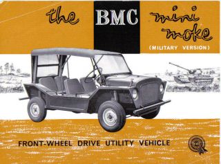 BMC Mini Moke Military Vehicle Original Sales Brochure Pub. No. 2105