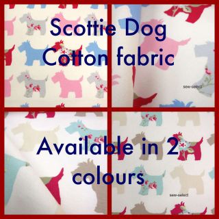 17 sq Scottie Dog soft cotton curtain fabric material