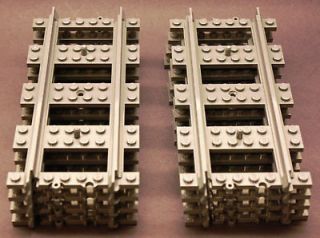 Lego City 8 Piece Straight Train Track Lot #1 New / Loose
