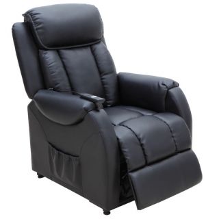 AMALFI LEATHER FINISH ELECTRIC POWER RECLINER CHAIR WITH TILT & LIFT