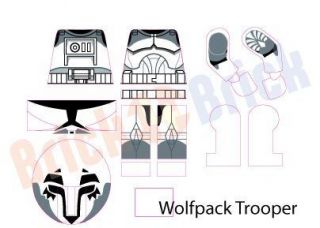 Lego Star Wars Clone Wolfpack Trooper Custom Water Slide Decal