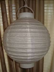 12 White Chinese Paper Lanterns LED Battery Operated Wedding, Party