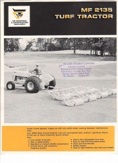 Equipment Brochure   Massey Ferguson   MF 2135   Turf Tractor   1967 