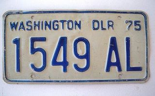 vintage license plates in US Washington