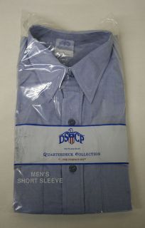 NAVY SURPLUS MANS MALE SHORT SLEEVE CHAMBRAY DUNGAREE SHIRT SIZE 