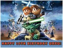 Star Wars Lego #6 Edible CAKE Icing Image topper frosting birthday 