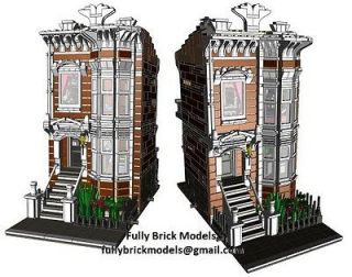 American Brownstone Terrace Instructions Custom Modular Building Set 