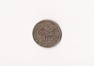 BOLIVIA 1853   FP 1/2 Sol Silver Coin without Denomination ~ 1