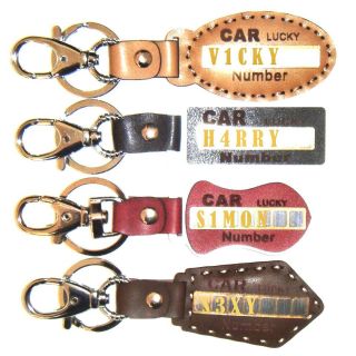   Number Plate Keyring   Personalised License Plate Key Ring Leather