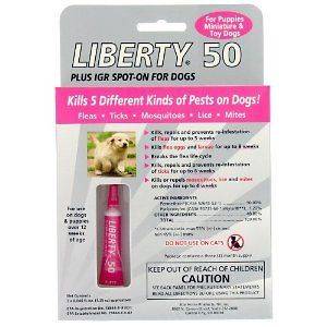 New Liberty 50 Flea & Tick Mosquito killer for Small Toy Dogs & Puppy 