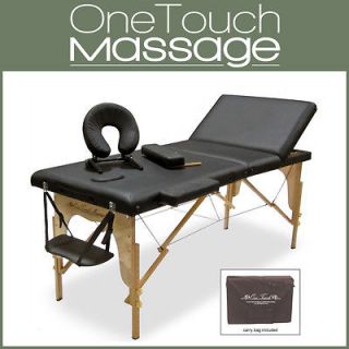 Massage Table Deluxe II Series by OneTouch Massage   Black   Free 