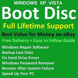 XP VISTA 7 WINDOWS PROFESSIONAL BOOT CD PC REPAIR RECOVERY DISC HP 