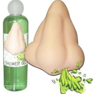 Fun Nose Shaped Shower Soap Gel Dispenser Suction Hooks Bathroom