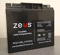 ZEUS PC22 12 12V 22AH SLA Sealed Lead Acid Battery