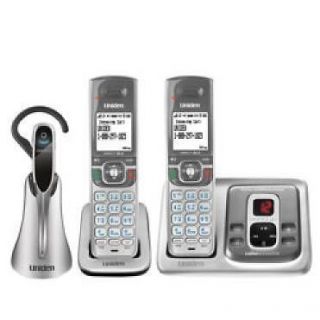 Uniden D2380 3H Cordless Phone WIRELESS HEADSET, TALKING CALLER ID, HD 