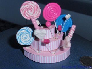 MAGNIFICENT DOLLS HOUSE **PINK LOLLIPOP DISPLAY STAND** DOLLHOUSE 