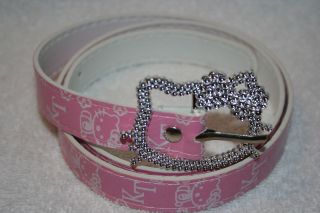 Girls Hello Kitty Buckle Belts/w Designs