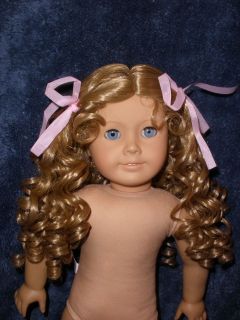 11 Modacrylic Doll Wig, Parts Repair, Fits American Girl Dolls Blonde 