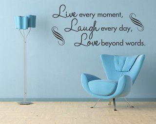 LIVE LAUGH LOVE   Wall Quote Decal Sticker Art Wall Lettering 