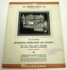 Waukesha 1939 Super Express Six Engine Brochure