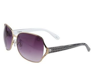 Liz Claiborne New York Clover Logo Metal Frame Sunglasses A216278