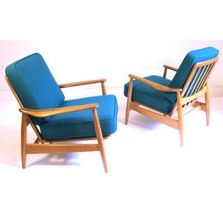 1950s Danish Reclining Lounge Chairs by Arne Vodder wegner eames era