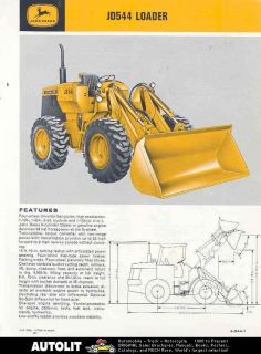 1968 John Deere JD544 Loader Sales Brochure