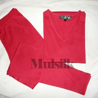  Ladies Underwear Sleepwear Long Johns Set Top&Bottom Red/SZ XL/XXL