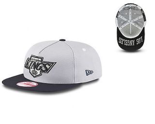 New Era 9Fifty Grey Black LA Los Angeles Kings Snapback Cap Hat Size S 