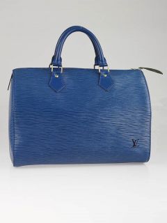 Louis Vuitton Toledo Blue Epi Leather Speedy 30 Bag