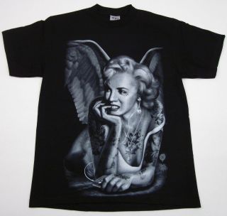   MONROE T shirt Tattoo Angel Wings  Music Tee Adult M,L,XL,2XL New