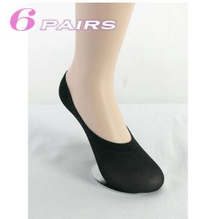 Socks 6Pairs Womens No show Liner Low cut Dress @U104 [W02_black_x6]